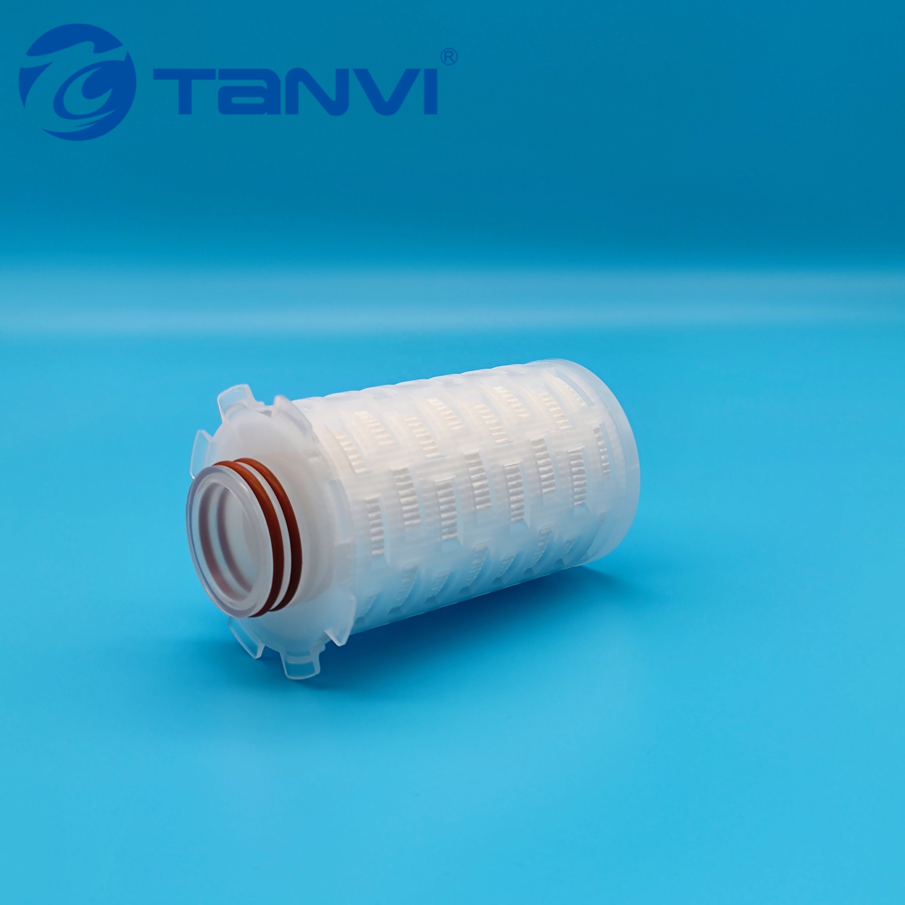 0.2 Micron 5'' PTFE Mini Pleated Filter Cartridge for Liquid Filtration