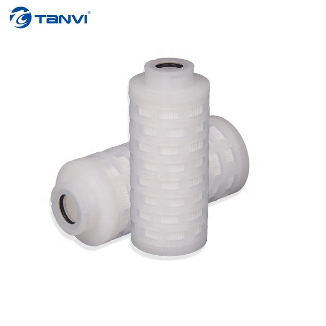 0.2 Micron 5'' PTFE Mini Pleated Filter Cartridge for Liquid Filtration