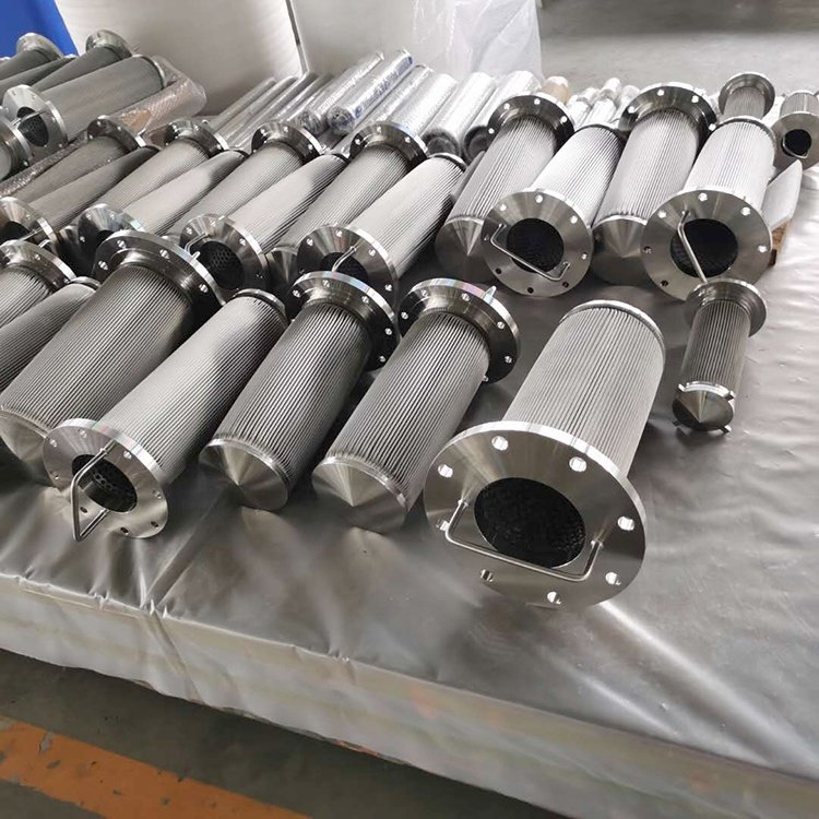 LIANDA Stainless Steel Metal Felt Filter Element Pleated Filter Cartridge Powder Sintering for Polymer Fluids Filtration