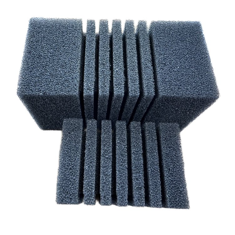 High Quality Customized Activated Carbon Polyurethane Filter Sponge 10-60PPI Air Filter with 97% Porosity