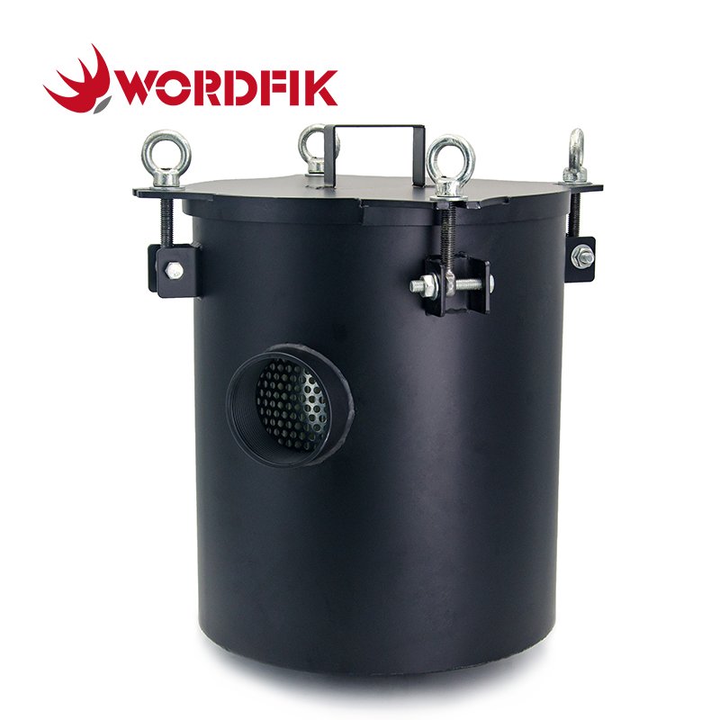 Wordfik F008 High Flow Vacuum Pump Air Intake Filter Assembly Metal Filter Barrel Air Filter Housing