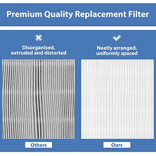 FZ-F60HFU FZ-F60DFU Is Compatible with Sharp FP-F60UW FP-F60U-W Air Purifier, H13 HEPA+Activated Carbon Filter Air Cleaning VOCs