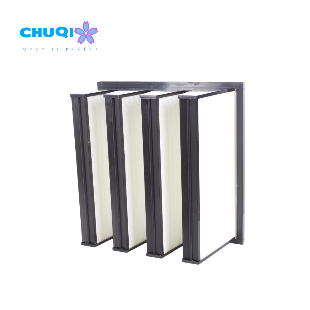 Manufacturing Hospital Efficient Single-Head Box Hepa Air Filter H13 H14 Mini Pleated V Bank Air Filter Ventilation System