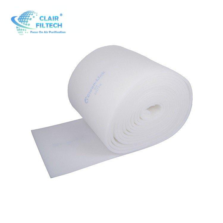 Pre Air Filter Media Synthetic Fiber Ceiling Filter Cotton Painting Spray Booth Coarse Filter Media Polyester Fiber