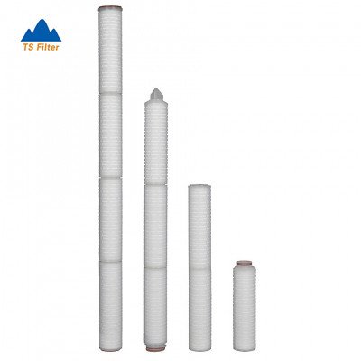 10 Inch 20 Inch 30 Inch 0.45 Micron Polypropylene Membrane PP Pleated Filter Cartridge for Wine Beer Water Filtration