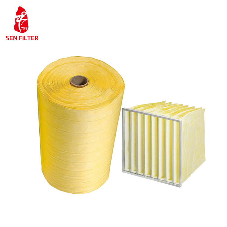 High Efficiency HAVC Bag Air Filter Raw Material Roll for Hotels and Manufacturing Plants
