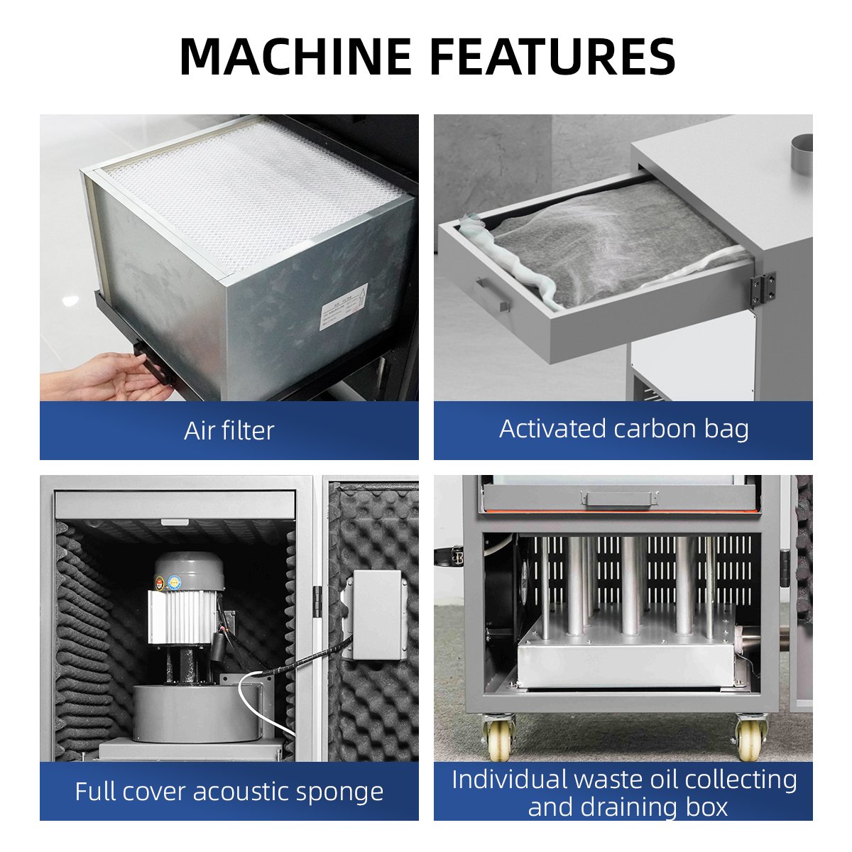 Ingani Oil Fume Separation DTF Smoke Filter Fume Extractor Air Purifier for DTF Powder Shaker Machine