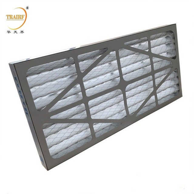 G4 Customized Cardboard Frame Disposable Replacement Synthetic Pleated Air Filter for Ahu