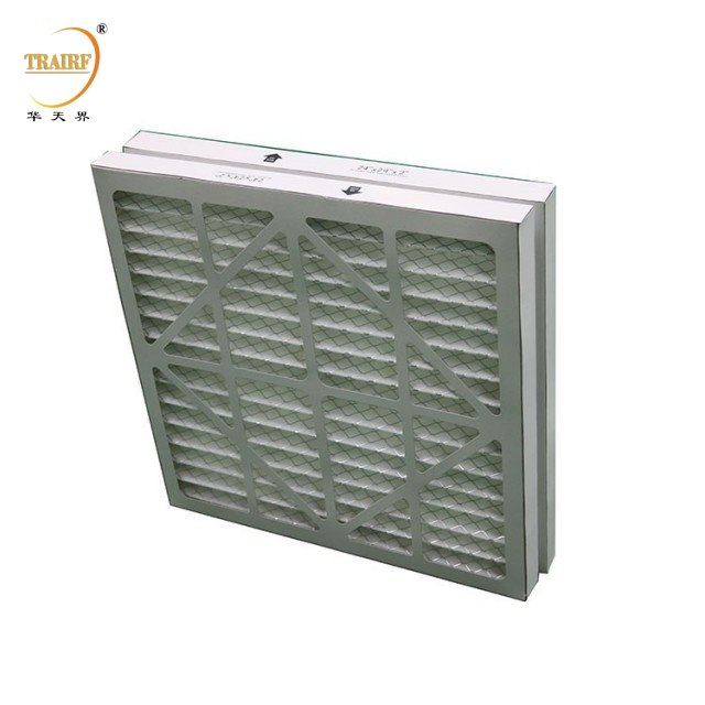 G4 Customized Cardboard Frame Disposable Replacement Synthetic Pleated Air Filter for Ahu