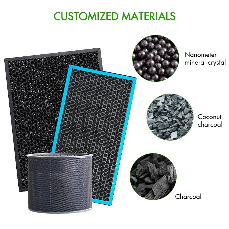 Carbon Active Charcoal Filter for Home Activated Carbon Replacement Filter Cube Shape Honeycomb Activate Carbon Filter
