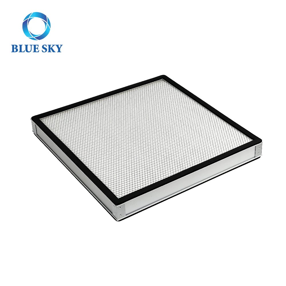H13 H14 HVAC Filter AHU Aluminum Frame Mini-pleated Air Filter HVAC Industry Clean Room HEPA Filter