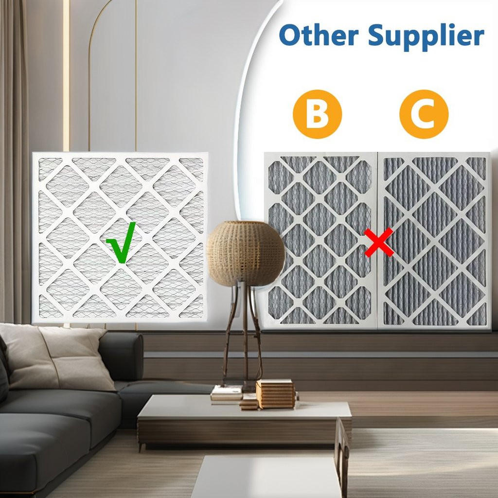 Merv 13 20x20x1 HVAC Air Filter Cardboard Air Conditioner Filters Allergies Mold Bacteria Smoke HEPA Replacement New Farm