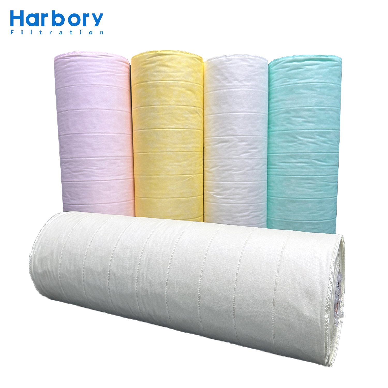 ASHRAE Air Filter Material Roll Industrial Fiberglass Pocket Filter Media PP HEPA Glass Fiber Air Filter Media Roll