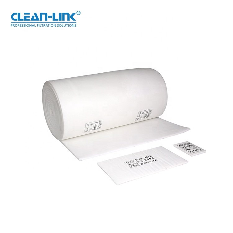 Factory Paint Booth Filter Primary Full Glue Synthetic Filter Cotton Spray Booth Ceiling Filter Media Roll