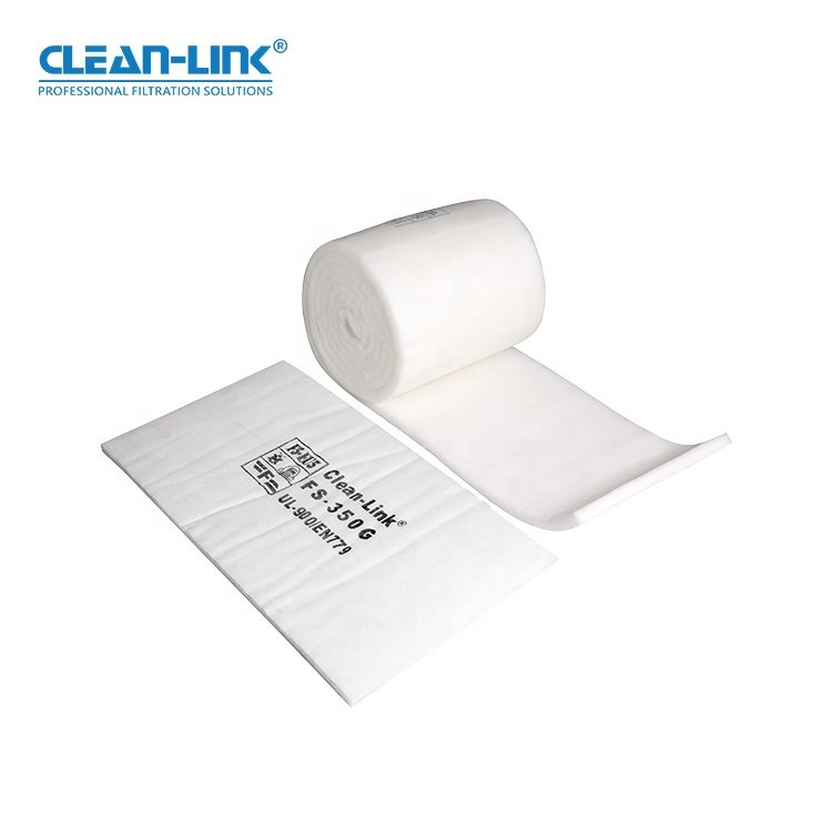 Factory Paint Booth Filter Primary Full Glue Synthetic Filter Cotton Spray Booth Ceiling Filter Media Roll