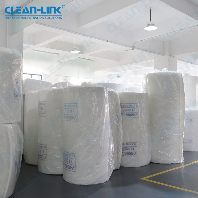 Factory Paint Booth Filter Primary Full Glue Synthetic Filter Cotton Spray Booth Ceiling Filter Media Roll