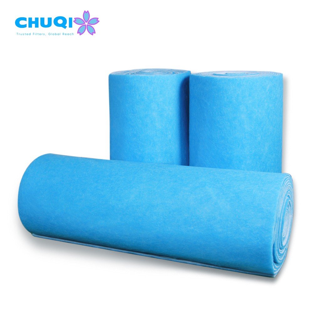 Coarse Cotton Blue and White Polyester Air Filter Paint Spray Pre-Filter Medium Air Cotton Material Roll Pre-Filter Products