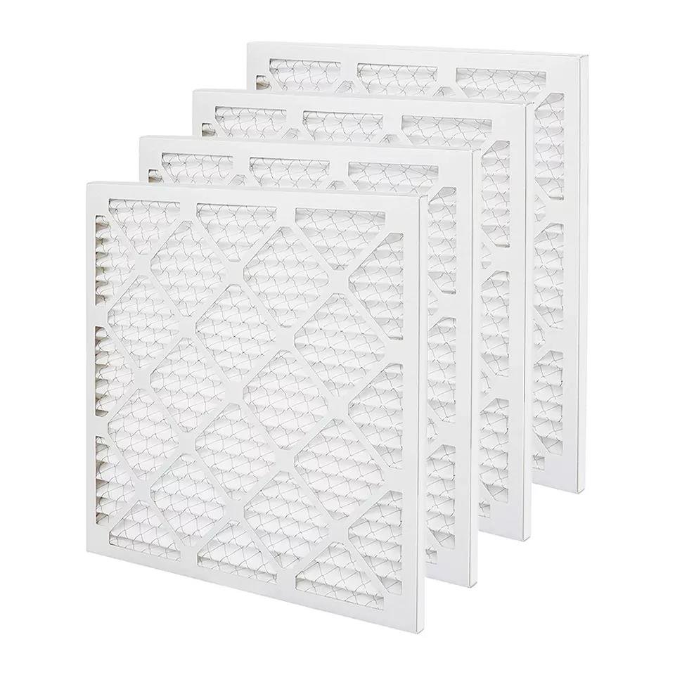 12x20x1 16x25x1 14x14x1 20x20x1 MERV 8 11 13 16 F6 F7 Cardboard Frame Pleated AC Furnace Air Filter for HVAC Systems