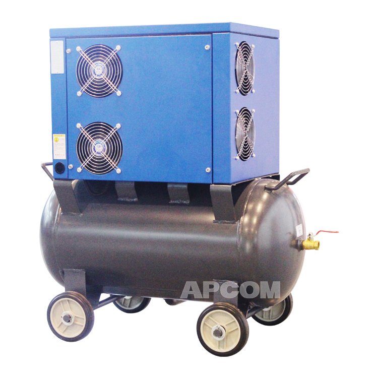 APCOM 18 Cfcm 8bar 5.5 hp 4kw Screw air Compressor 220v with air Dryer and tank 90 Liters