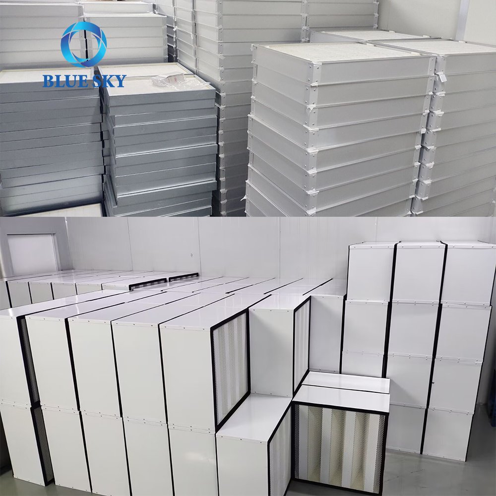 H13 H14 Factory Supply Customized Size 24x24 Inches Air Conditioning Aluminum Frame HVAC Air Filter for Laminar Air Flow Hood