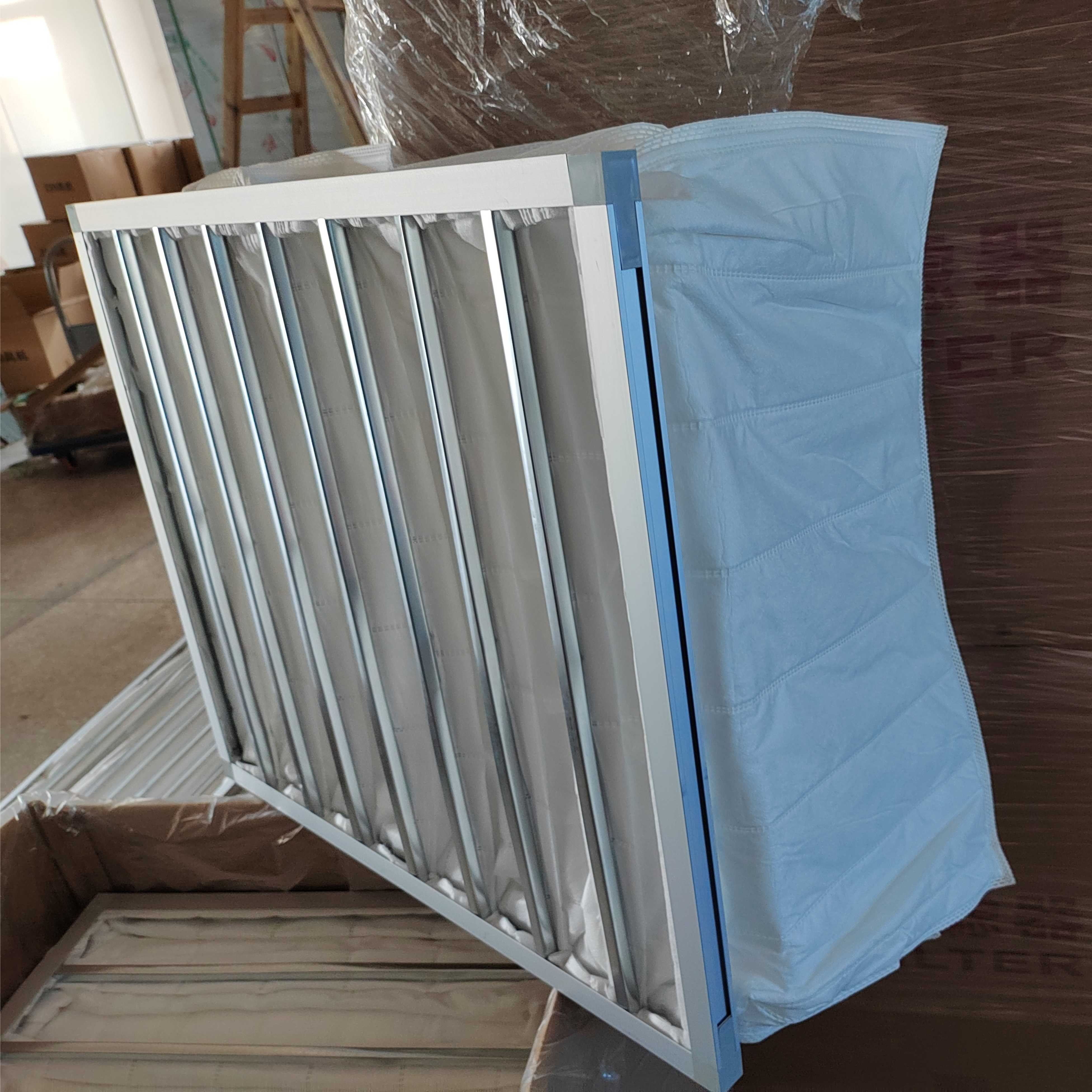 F8 V Bank Filter Medium Grade Efficiency Fiberglass V Type Air Filter for Industrial Manufacturing Plants