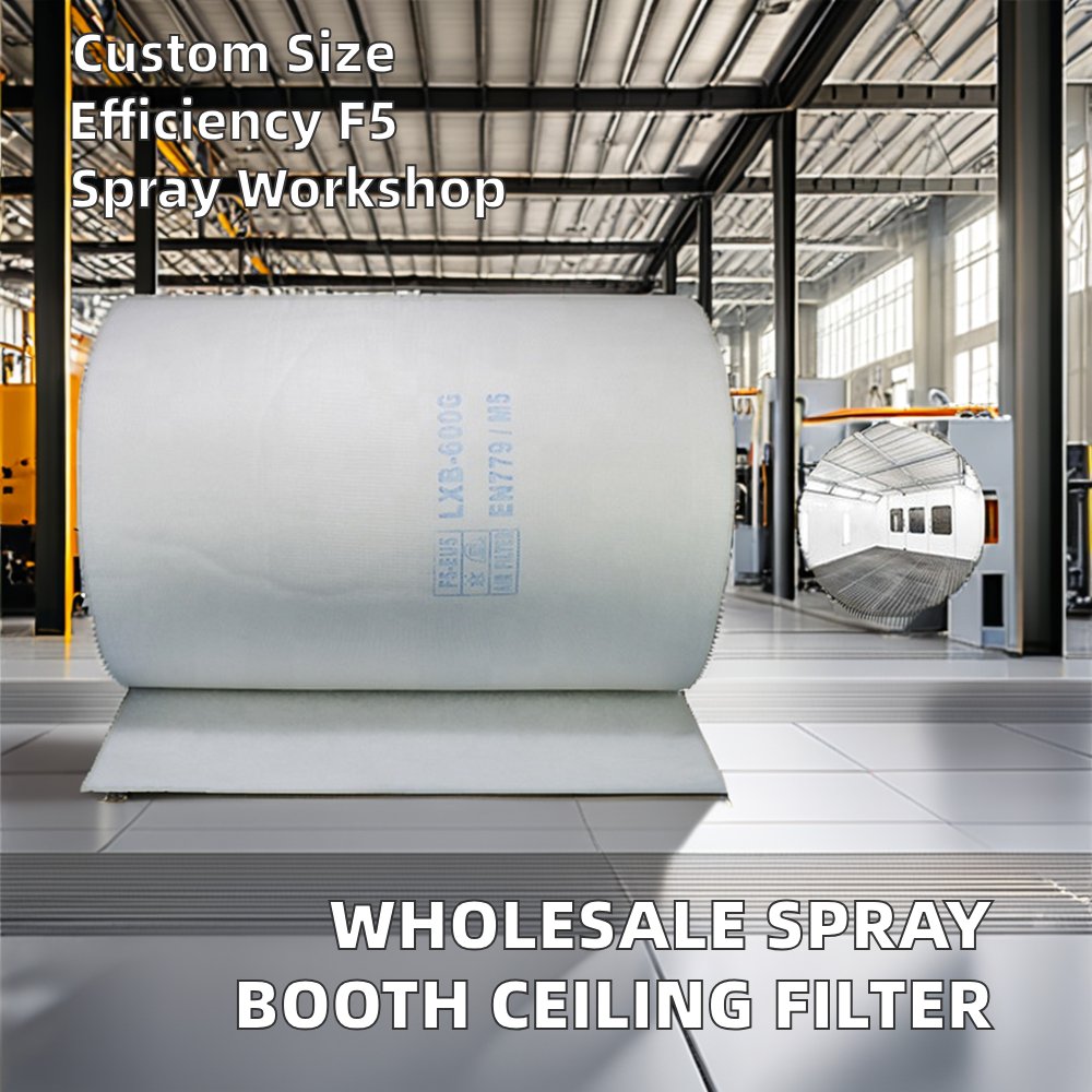 Wholesale Pre Air Filter Raw Material Media Roll G2 G3 G4 Eu2 Eu3 EU4 Polyester Synthetic Fiber Cotton Ceiling Filter
