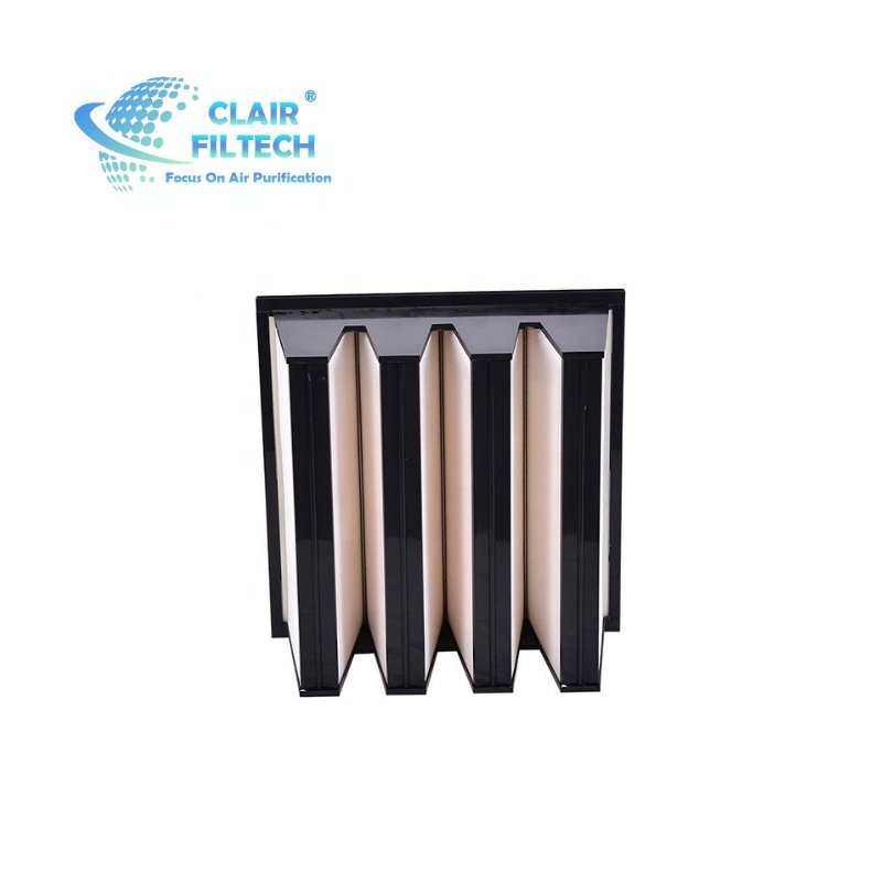 Chinese Supplier Filtration Equipment Hepa Filter Filter Paint V Bank Type Air Filter 4V