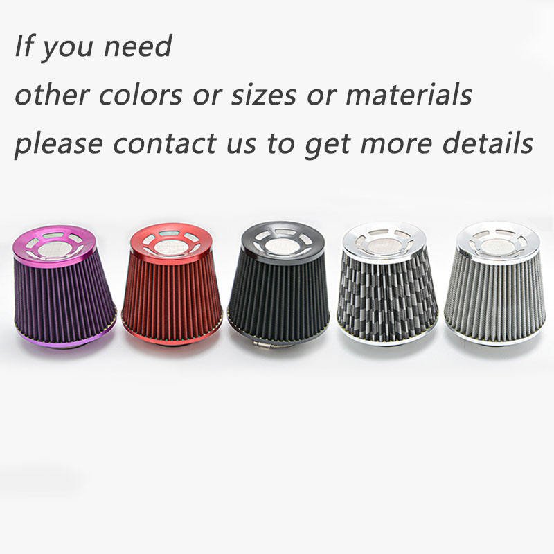 Universal Car Modification High Flow Performance Inlet Air Intake Filter Burnt Blue Stainless Steel Racing Car Air Filter