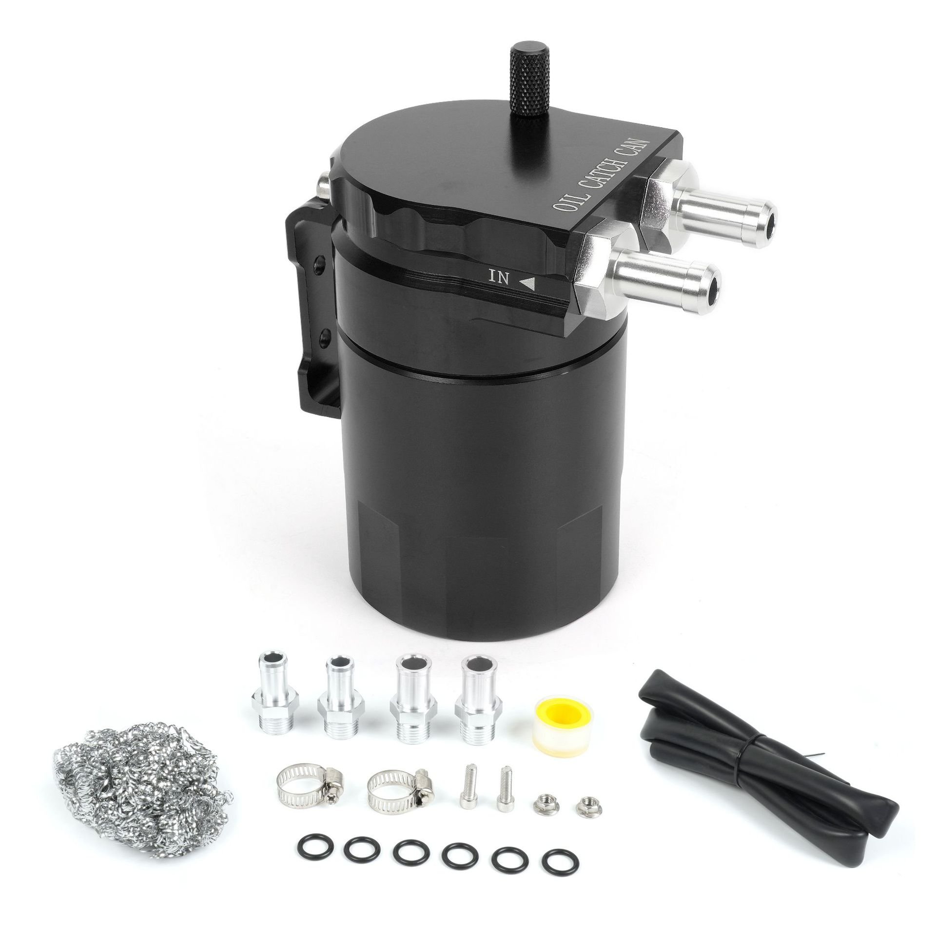 300 ML Oil Catch Can Tank With Air Filter and Exhaust Gas Recovery Bottle with Breather Filter