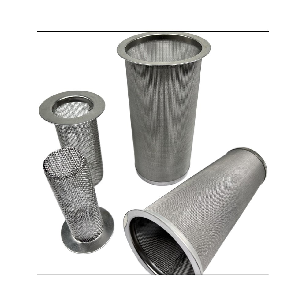 120 180 250 300 Micron Gas Liquid Oil Water Air Filter Stainless Steel Wire Mesh Cylinder Filter Screen Perforated Metal Mesh