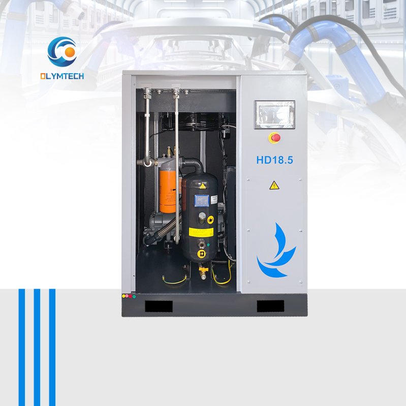 Energy Saving 40% Low Silent 45kw Rotary Screw Air Compressor 7-10Bar CE Certified Permanent Magnet VSD for Construction