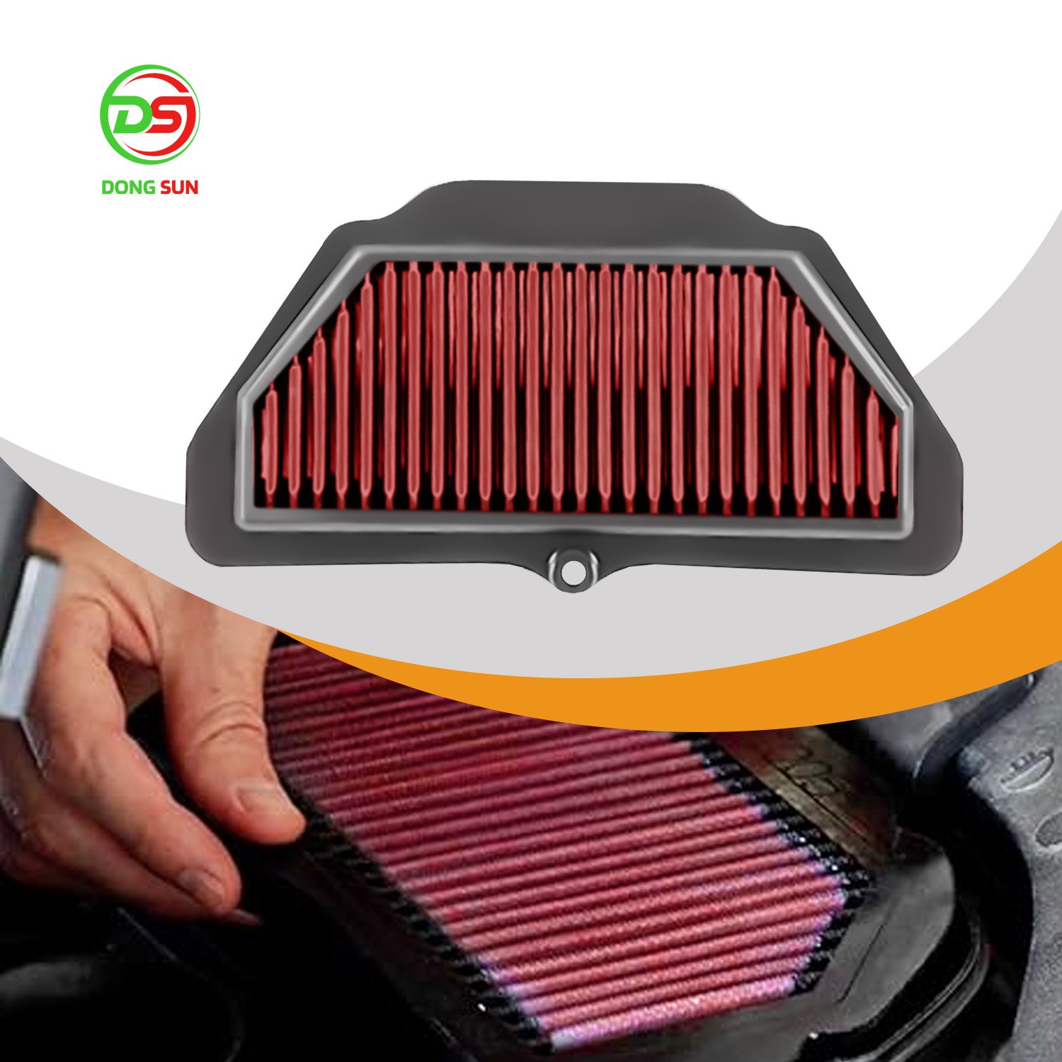 High Performance K&N Engine Air Filter for 2016-2019 KA-WA-SAkii NINJA ZX6R KA-1016R Motorcycle Engine Air Filter