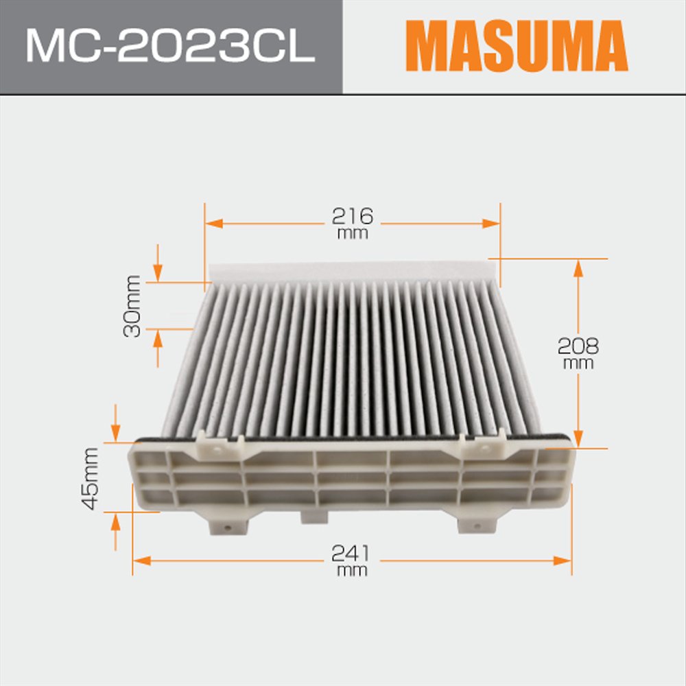 MC-2023CL MASUMA Premium Auto Wearing Part Engine air Filter with Activated Carbon 7803A027 for MITSUBISHI PAJERO