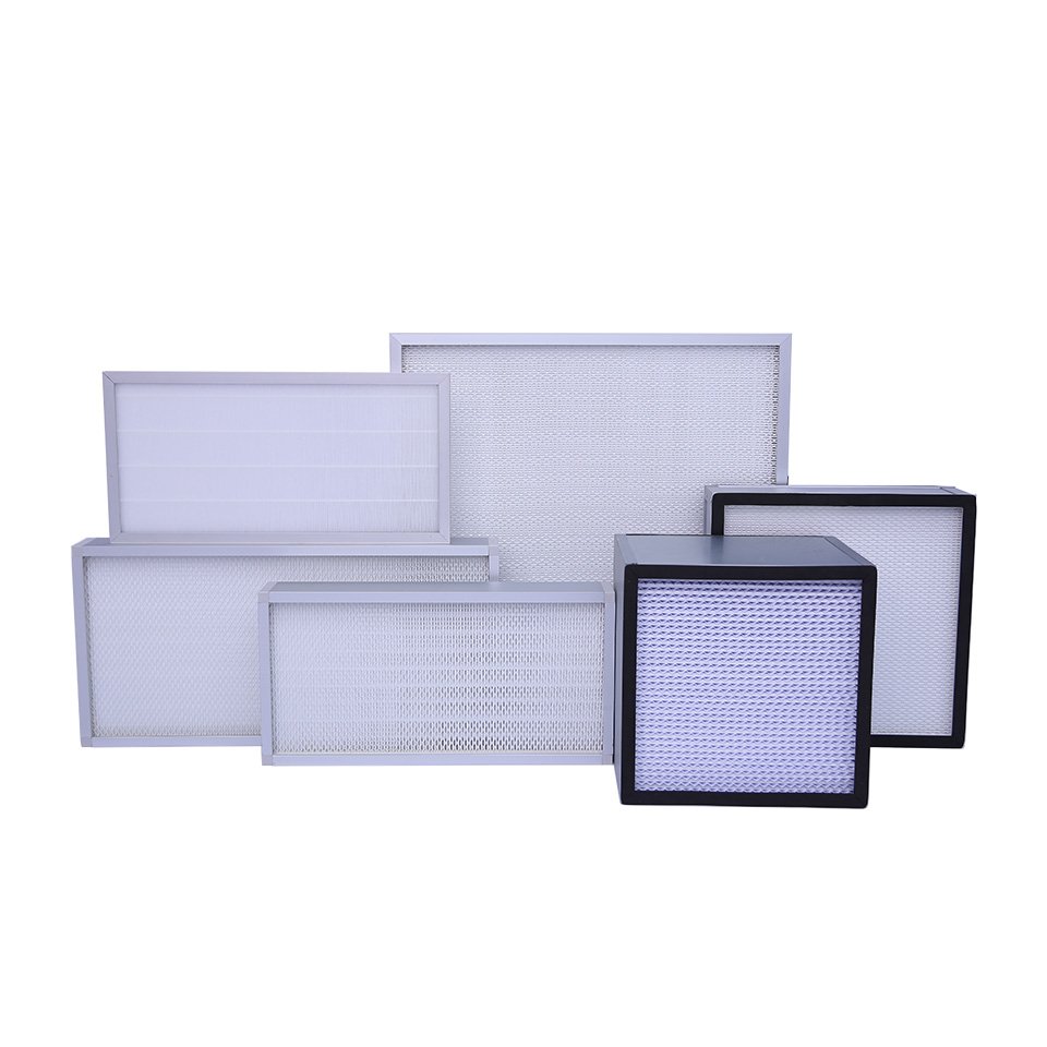 OEM Golden Supplier Deep-pleat Filter Aluminum Foil or Paper Separator High Temperature Resistance Hepa Air Filter