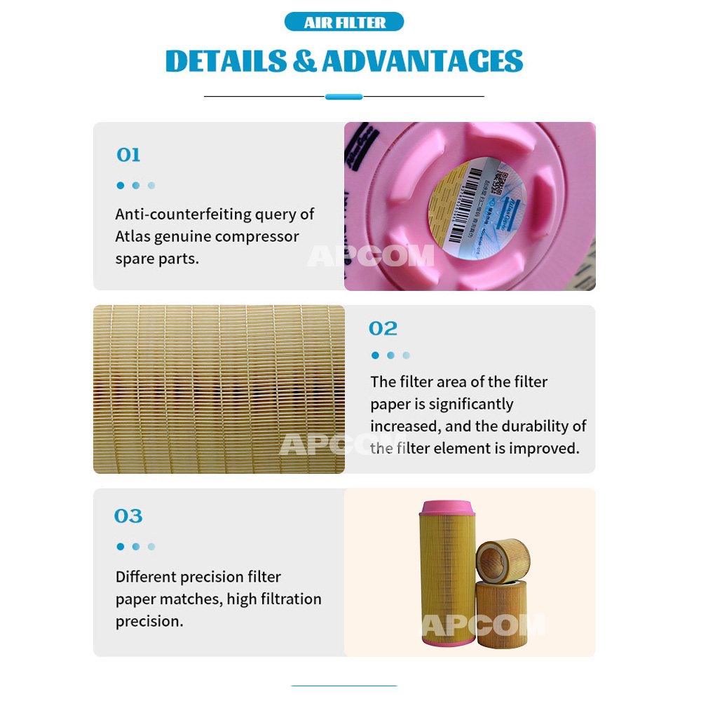 2205490493 Compresor Atlas Copco Compressor Air Filter