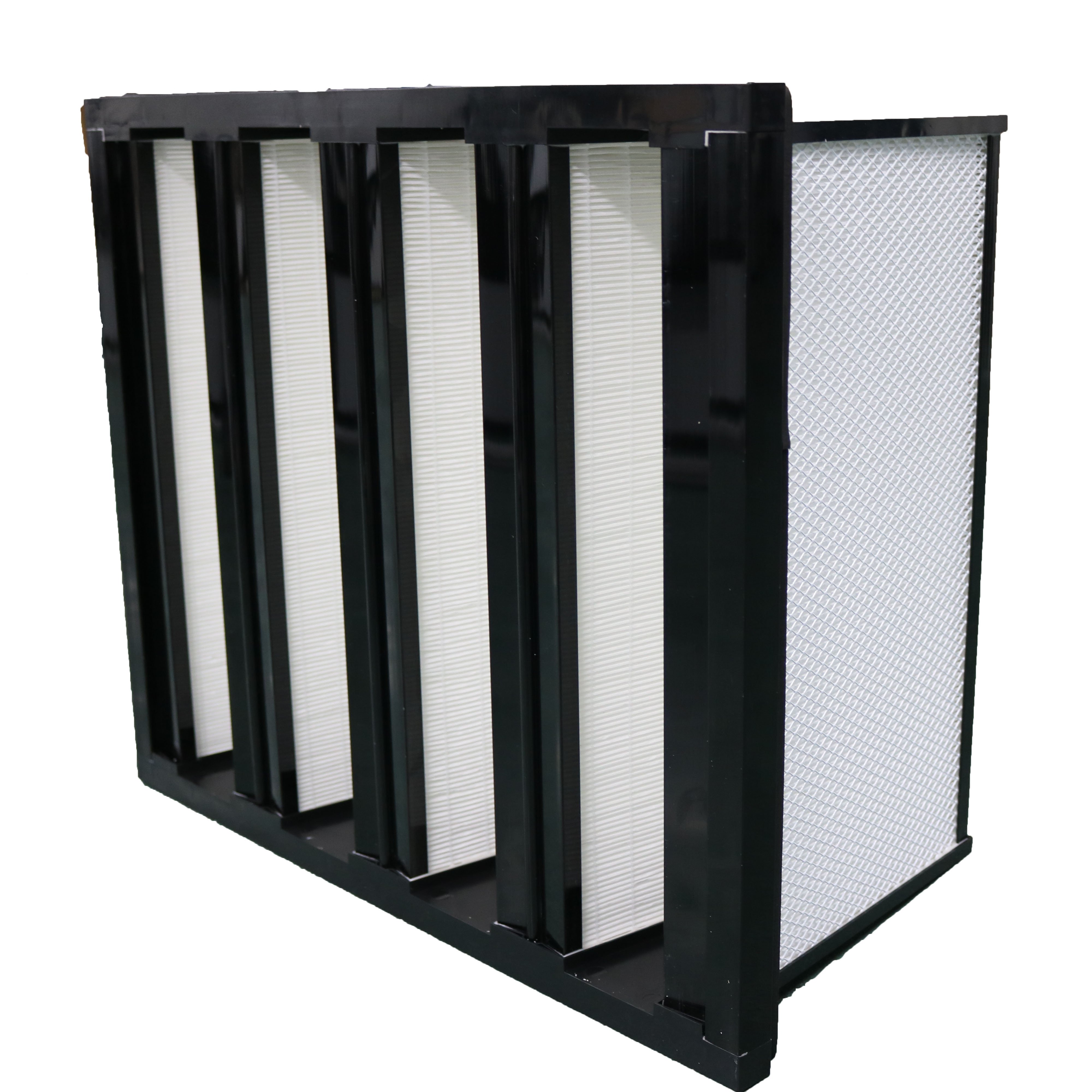 W Type V Shape Air Filter Bank Compact Filter for Clean Room or Ventilation System
