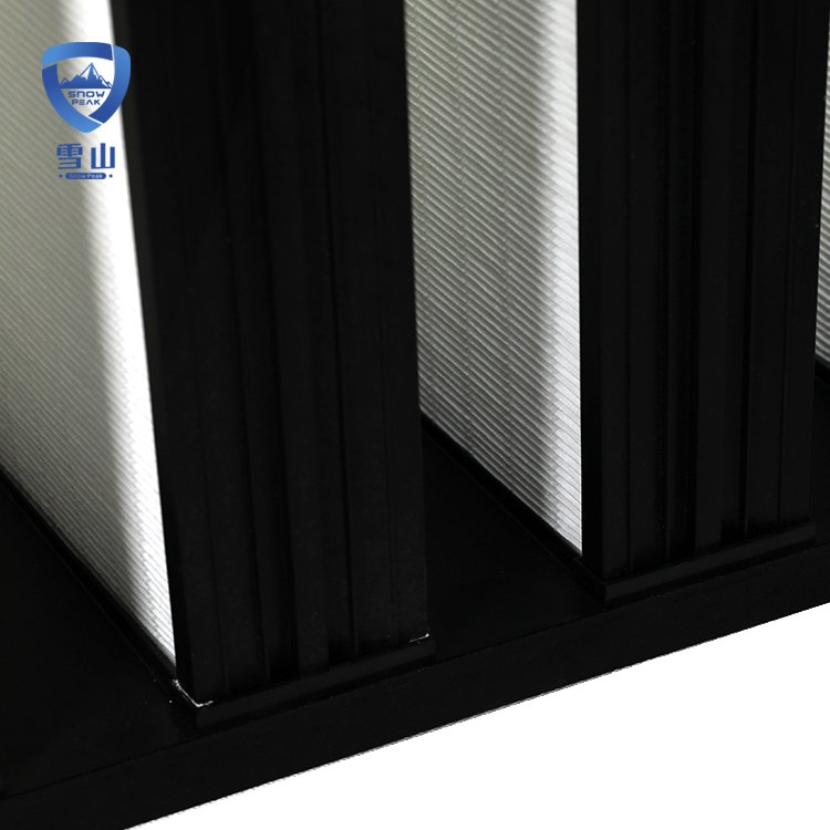Reasonable Price Large air Volume HVAC Fiberglass V Bank Hepa Air Filter