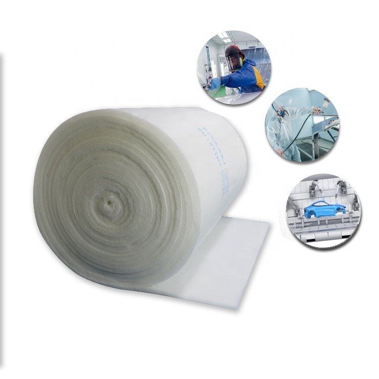 Factory Wholesale Painting Spray Booth Ceiling Filter Fiber Cotton Filter Media Roll Spray Booth Filter