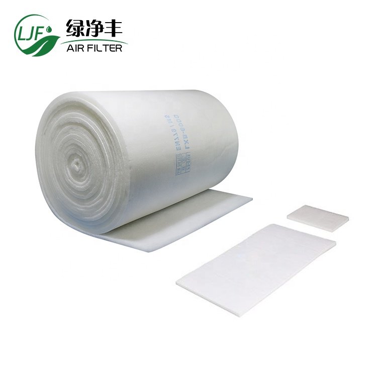 Factory Wholesale Painting Spray Booth Ceiling Filter Fiber Cotton Filter Media Roll Spray Booth Filter