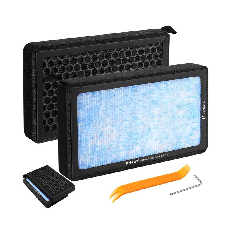 Car Air Filter Wholesale Compatible with Tesla Model 3 Model Y Activated Carbon Filter HEPA Air Conditioner Replacement Filter