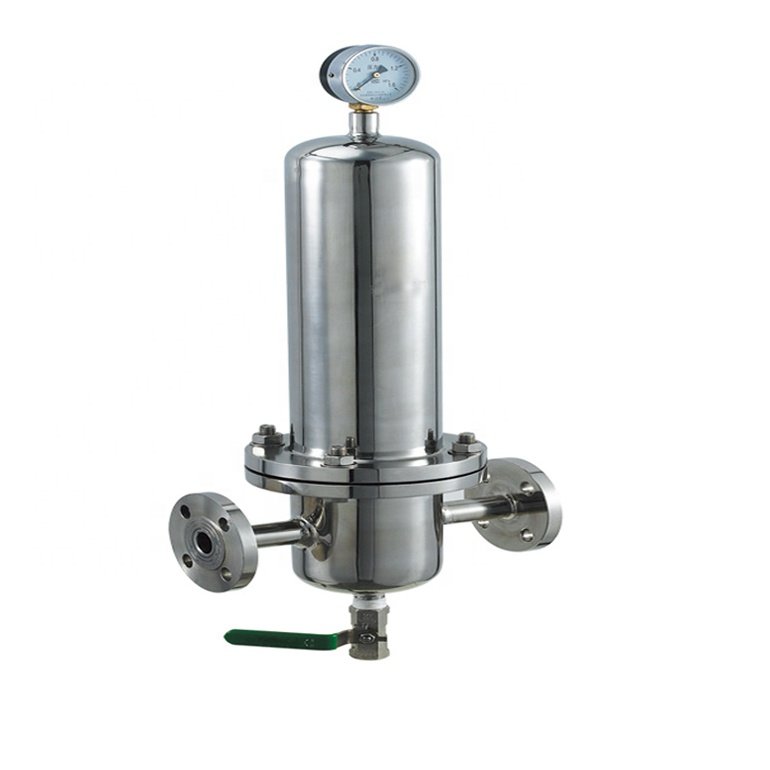 Food Grade Stainless Steel Industrial air Filter 10um 25um 30" 40" Steam Filter Housing Gas Filter Cartridge