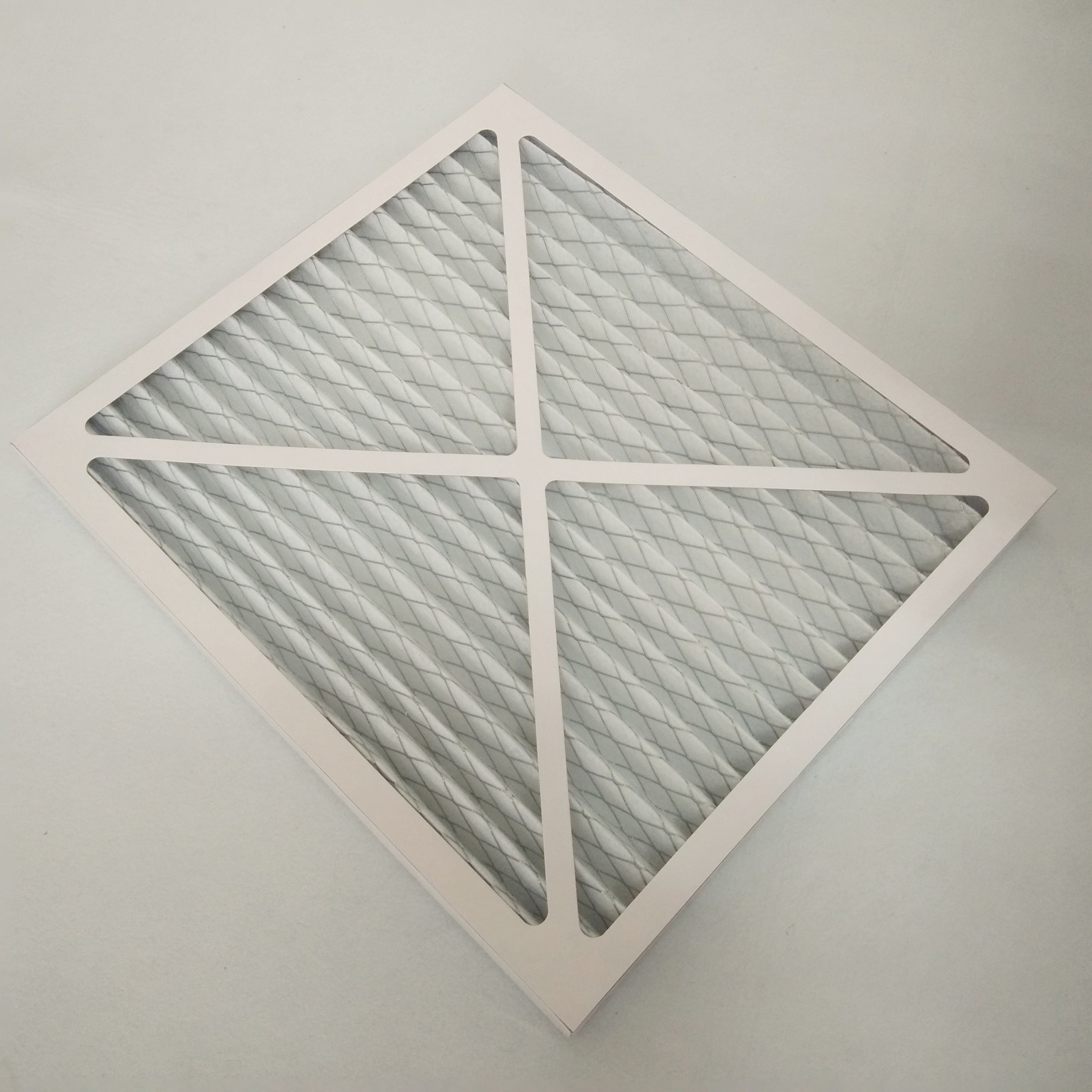 Factory Customized Size G4 Pleated PanelCardboard Pre Air Filter G4 Air Conditioning Filter