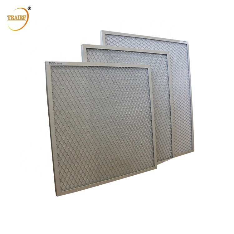 Good Quality G2 G3 G4 Washable Aluminum Mesh Pre Panel Air Filter Synthetic Fiber Pleated Filter for Ventilation System