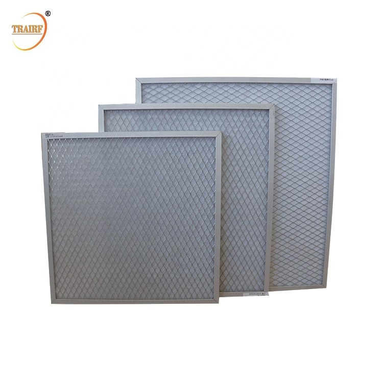 Good Quality G2 G3 G4 Washable Aluminum Mesh Pre Panel Air Filter Synthetic Fiber Pleated Filter for Ventilation System