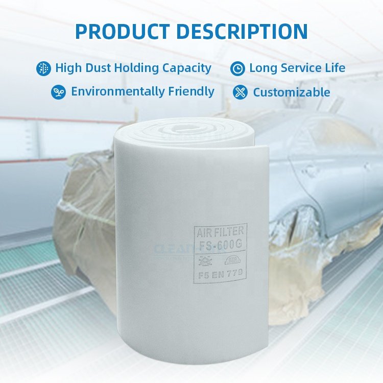 Hot Sale 600g Solid Glue Filter Cotton Car Paint Stop Roof Filter Media Spray Booth Ceiling Filter