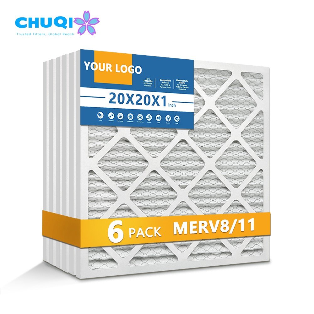 Factory Direct Sales Furnace Filter 16x25x1 Folded 16x25x1 Filter Multipurpose Clean Room HVAC System Furnace Air Filter