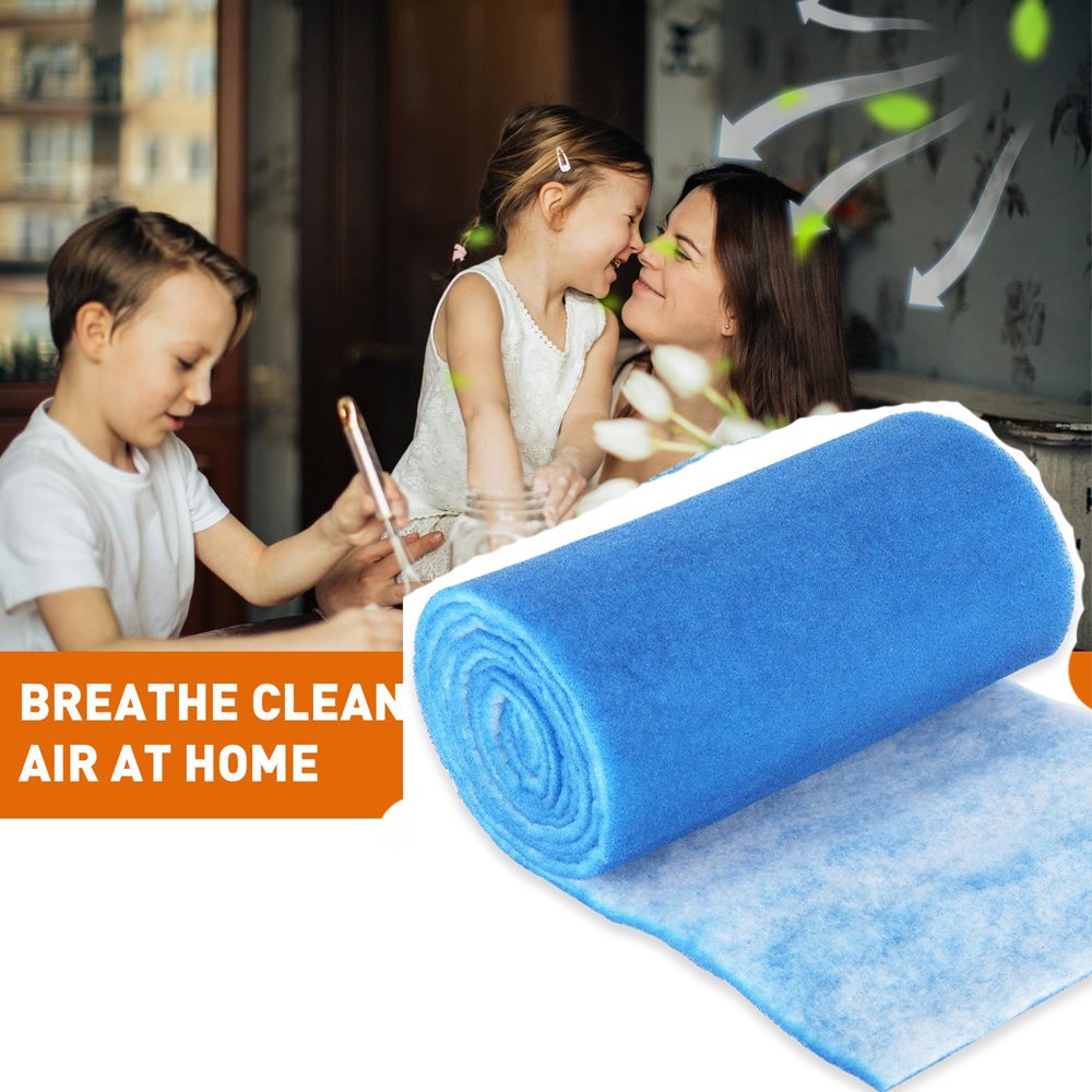 High-Efficiency 12" X 140" Non-woven MERV 8 Electrostatic Air Filter Cut-to-fit HVAC Filter Roll Air Vent Filters Kit