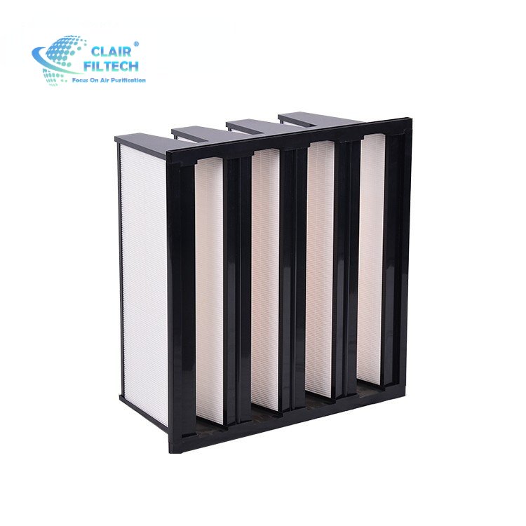 Hepa Filter Medium Efficiency V Bank Filter Air Filter