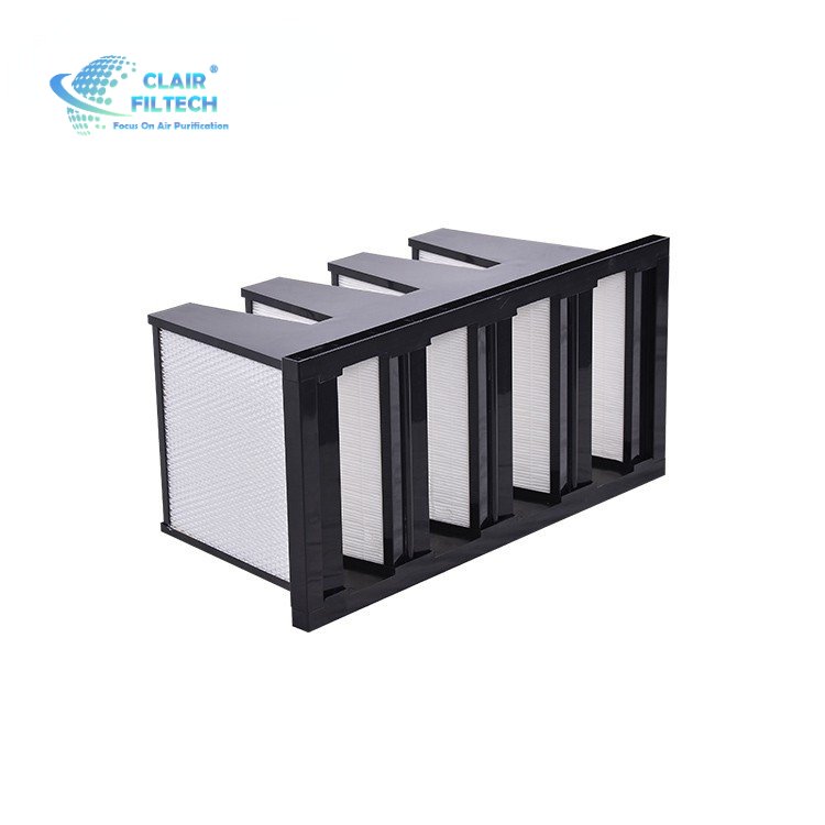 Hepa Filter Medium Efficiency V Bank Filter Air Filter