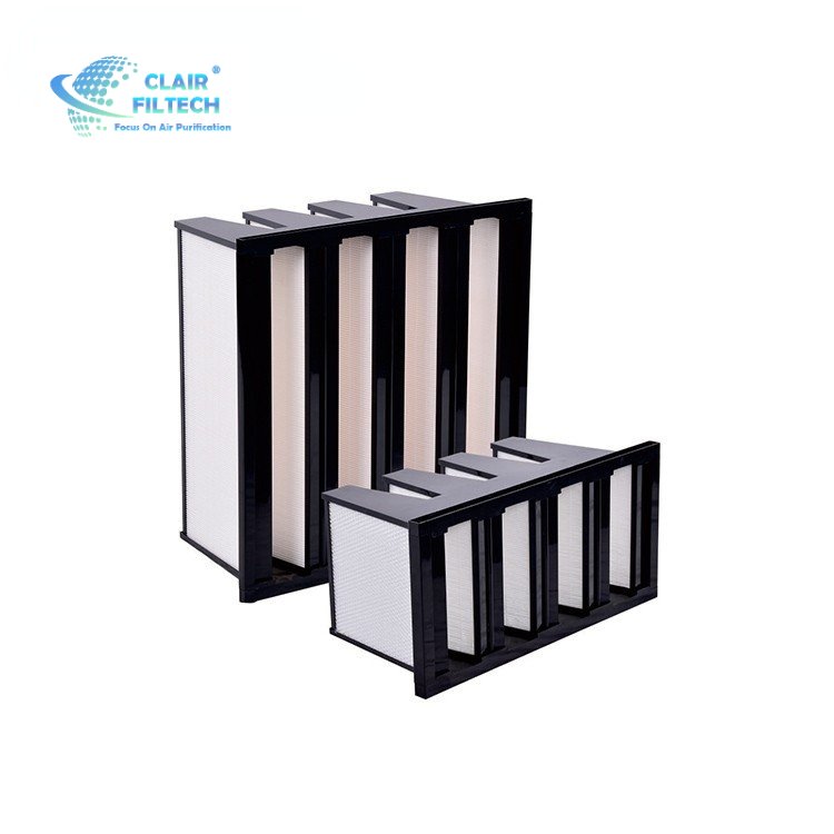 Hepa Filter Medium Efficiency V Bank Filter Air Filter